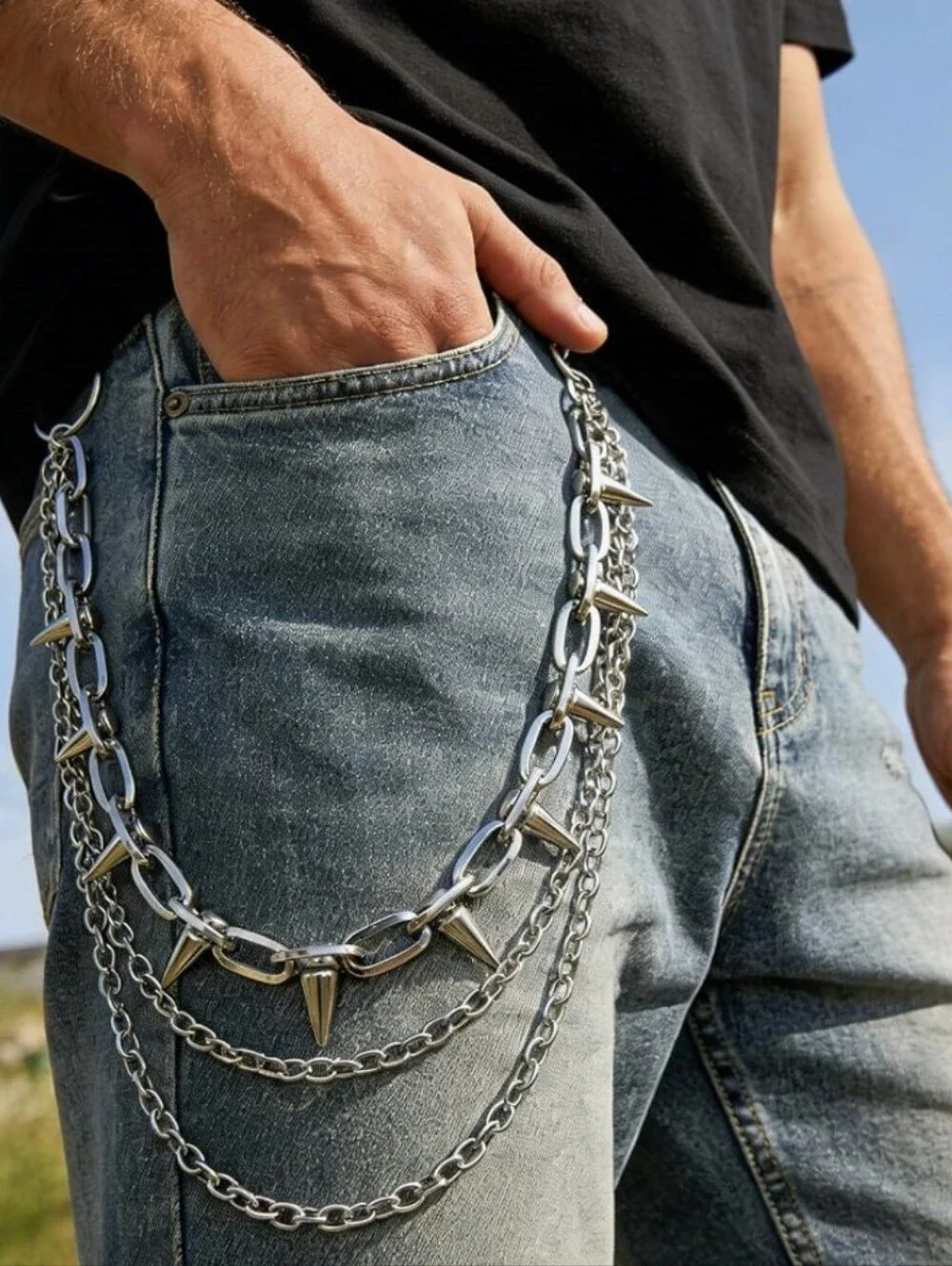 Punk Style Bracelets, Necklace and Pants Chain